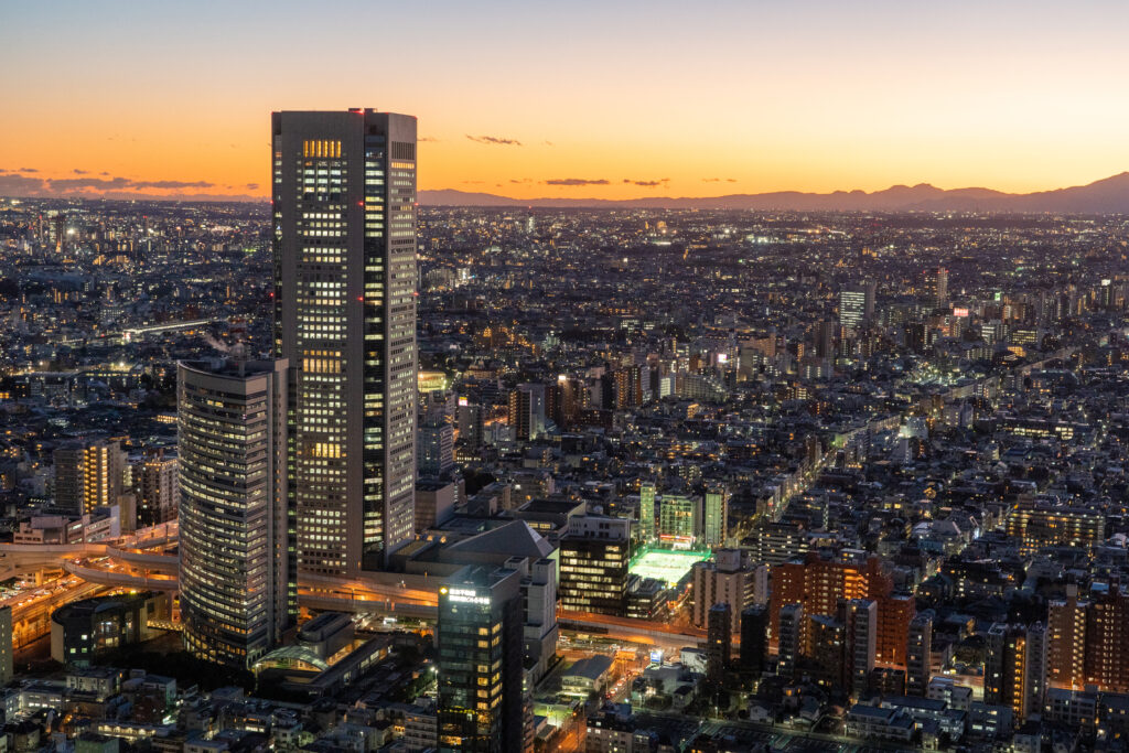 Night view seen from Tokyo Metropolitan Government Building