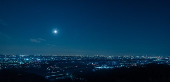 Night view from Mount Tobio