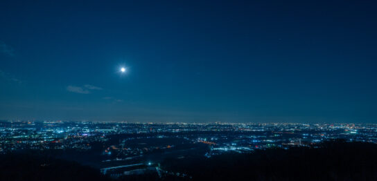 Night view from Mount Tobio