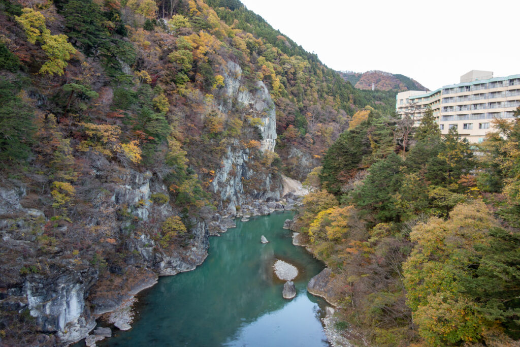 Kinugawa River and hotel