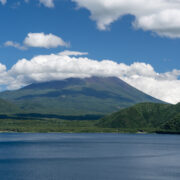 Mount Fuji seen from Lake Motosuko