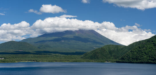 Mount Fuji seen from Lake Motosuko