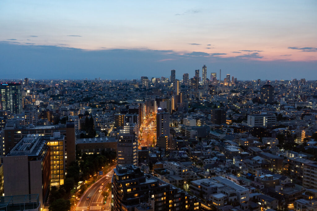 Night view of Ikebukuro area seen from Bunkyo Civic Center Observation Deck