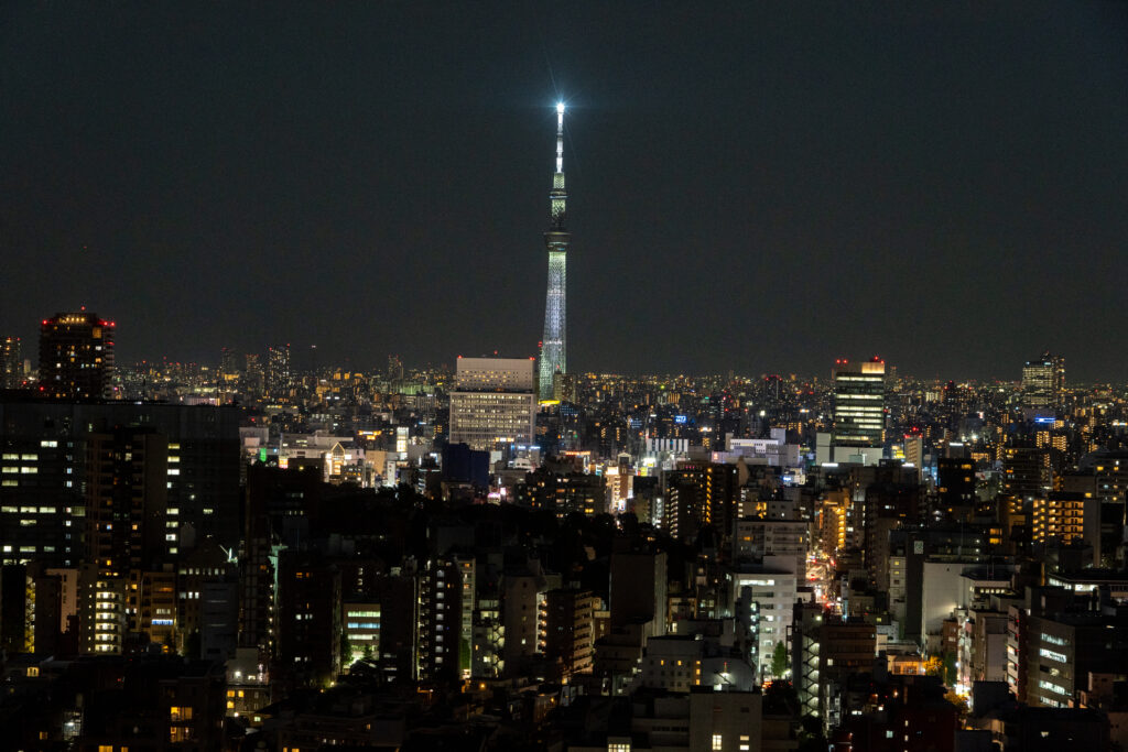 Tokyo Skytree seen from Bunkyo Civic Center Observation Deck