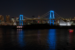 Rainbow Bridge seen from Odaiba Marine Park